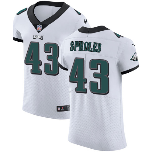 Nike Eagles #43 Darren Sproles White Men's Stitched NFL Vapor Untouchable Elite Jersey